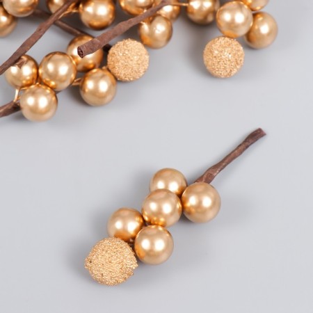Decor "Bangs with balls" gold 4.5 cm-1
