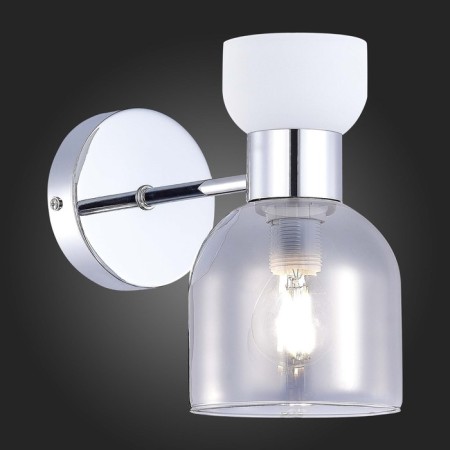 Wall lamp EVOLUCE. Sle1045-101-01. Vento. 1x40 W, E14, 11x19 cm, color chromium-3