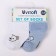 A set of socks for newborns 2 pairs (4 pcs.), Terry from 0 to 6 months., Blue/white color
