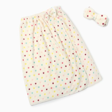 Set for a bathhouse and bathroom Ethel "Confetti", a towel- Pareo 75*120 cm+bandage-6