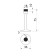 Door stop U106AB, H = 75 mm; D = 36, bronze color