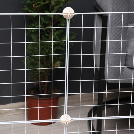 The aviary 24 Metallic sections, 210 x 210 x 35 cm, (link 35 x 35 cm), white-7