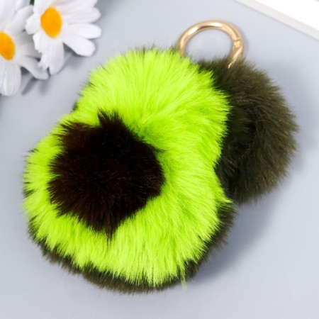 Fluffy on a ring with a carbine "avocado" 8x9 cm-1
