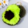 Fluffy on a ring with a carbine "avocado" 8x9 cm