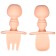 A set of children's cutlery, fork, spoon, color gently - pink