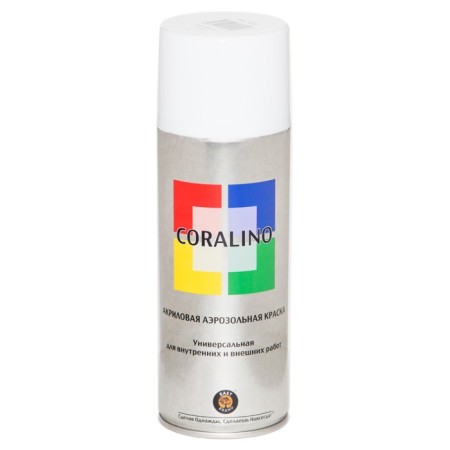 Aerosol paint enamel white matte 520ml Coralino Ral9003-1