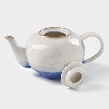 Kettle porcelain harness "Cosmos", 600 ml, blue color-2