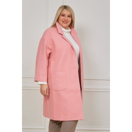 Female coat, size 52, light pink color-2