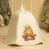 A hat for a bath "All women like women, and I am a queen" with a print, white