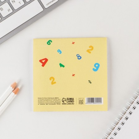 Notepad "School", 10x10 cm, 16 sheets mix-9