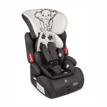 Car Seiger Siger "Cosmo", Lux, group 1/2/3, 9-36 kg, 1-12 years old, color gray-beige elephant