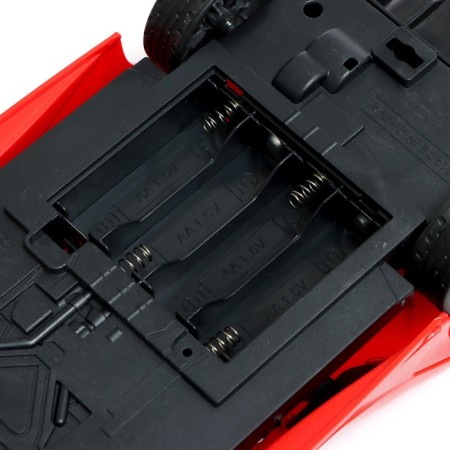 Radio -controlled machine "Shokukar", 1:14, door open, works from batteries, red color-5