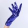 Carnival accessory- gloves, blue metallic color, artificial leather