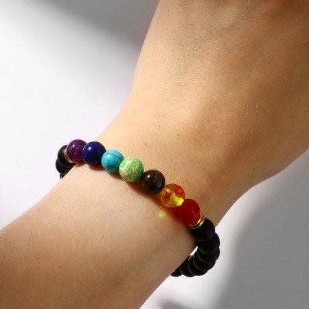 Bracelet assorted "planets" brightness, color, d = 7