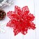 Jewelry decoration "Carved flower" (set 2 pcs) 8.5 cm, red