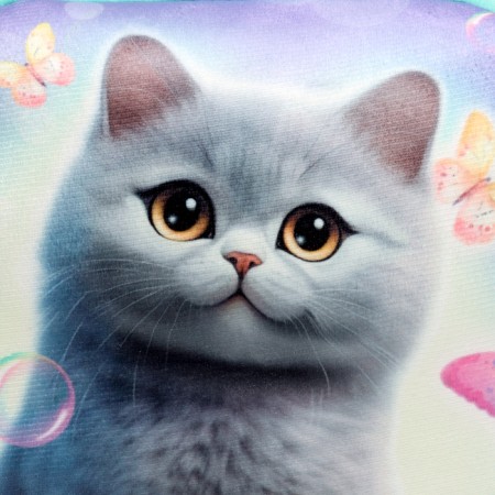 Baby backpack for girls "Cat with butterflies"-2