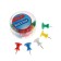 Power buttons, large, colored, 15 pieces, in a plastic box
