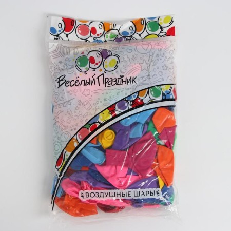 Latex ball 12 ", pastel, set 100 pcs., Mix-1