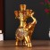 Souvenir Polystone SPRAGE "African elephant in the gold, openwork blanket" 19x12.5x5 cm