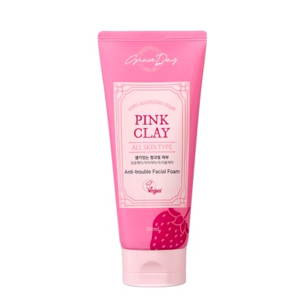 Fighting foam Grace Day, cleansing, with pink clay, 180 ml-1