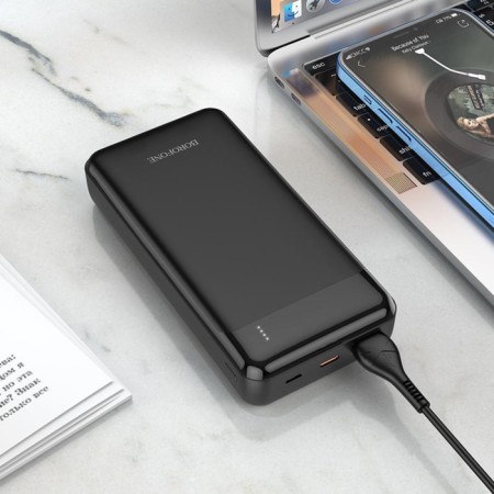 External battery Borofone BJ19A, Li-Pol, 20,000 mAh, PD20W+Qc3.0, USB/Type-C 3 A, black-3