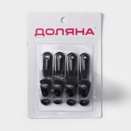 A set of hooks on Velcro of the Dilan "Classic", 4 pcs, black color-4