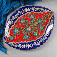 Frog oval rishtan ceramics corrugated 