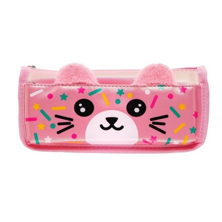 Penal is soft, 1 compartment, 85 x 210 x 55 mm, voluminous, Devente, Donut Cat, artificial leather, applique 7020324-1