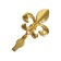 One -rod hook for curtains Cappio KC113, color gold, 2 pcs