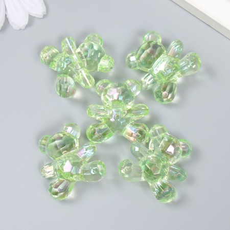 Busina Plastic for creativity "Bear" Green 3.1x3x1.5 cm-2
