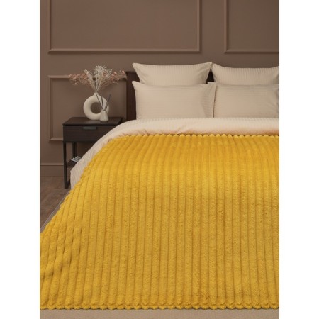 Texrepublic blanket, size 150x200 cm, ocher color