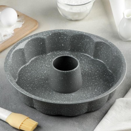 The form for baking "Elin marble. German cupcake ”, 2.5 l, d = 29 cm, anti -stick coating, gray color