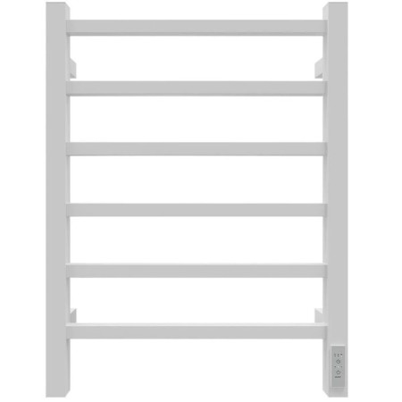 Electric towel Grois Alex, 400x600 mm, 6 crossbars, lower, white