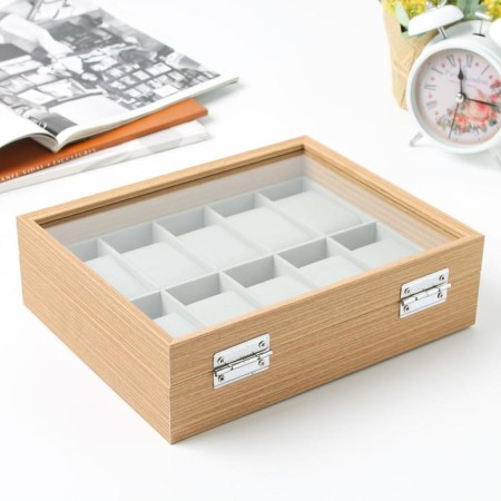 Casket Wood for watch 10 Branch "beige" 7.5x21x26 cm-5