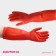 Gloves of household latex shares, size S, long cuffs, red color