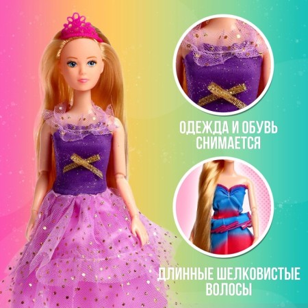 Model-model "Elena" is a hinge, in a magnificent dress, with accessories, mix-2
