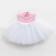 Set for a photo shoot KAFTAN "Swan" a three -layer skirt and a bandage on the head, white