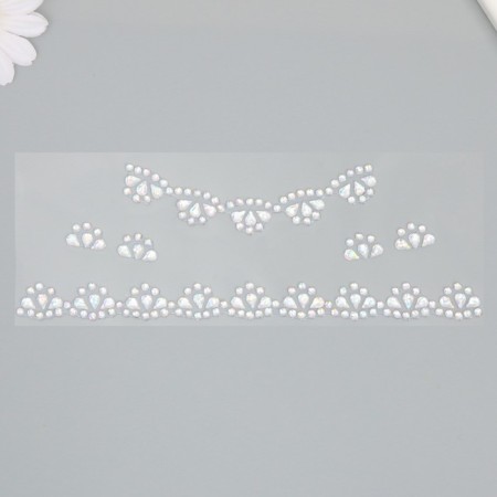 Sticker of rhinestone plastic "Color necklave" MIX 11.6x18 cm-2