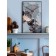 Carty clock is wall-mounted, interior "black marble", smooth move, 57 x 35 x 4 cm