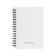 Notebook A6 (102 x 146 mm), 80 sheets in a cage on the Erichkrause Total White, plastic cover, an offset block, white 100%, white