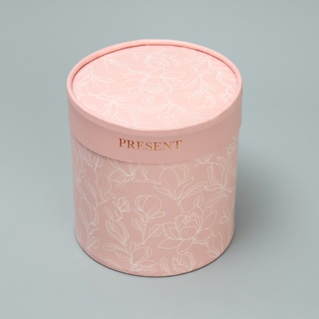 Set of hats 3 in 1, gift packaging, “linear flowers”, 13 x 13 - 18 x 18 cm-5