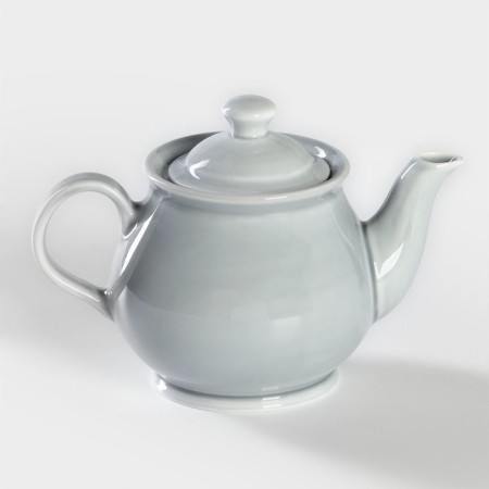 Porcelain kettle "Watercolor", 400 ml, light-gray color-3