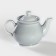 Porcelain kettle "Watercolor", 400 ml, light-gray color