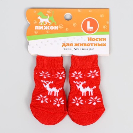 Noskes non -slip "deer", l (3.5/5 * 8 cm), set 4 pcs-1