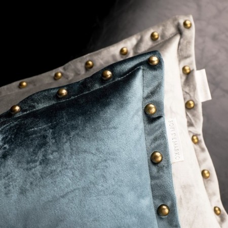 Pillowcase "Ludwig", size 45x45 cm, gray-blue color-1