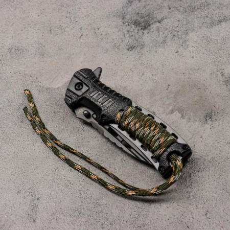 Folding tactical knife "Specials -2" with fire, steel - 420, handle - winding paracord, 21 cm 5473-3