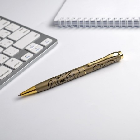 Pen in the gift case “class teacher”, metal, blue paste, 1.0 mm-3