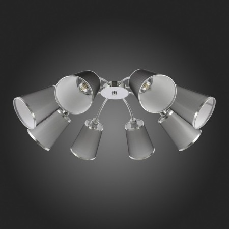 Ceiling EVOLUCE lamp. Sle103002-08. Maleonte. 8x40 watts, E14, 84x84x24 cm, chromium color-4