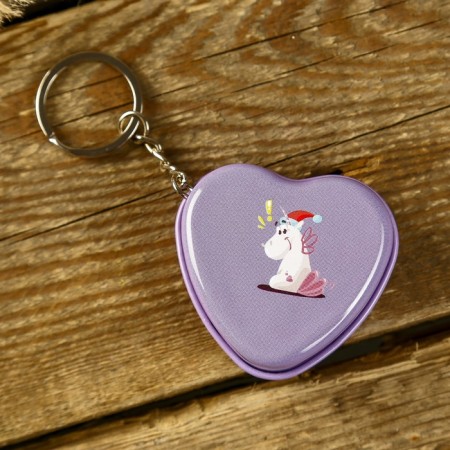 Casket on the ring Metal "Heart with a unicorn" mix 2.1x5x4.6 cm-4