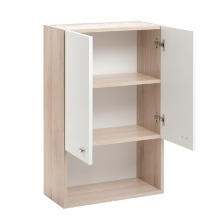Bathroom cabinet "Vega 5004" White/oak Kronberg, 50 x 24 x 80 cm-1
